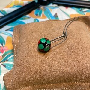 Sterling silver and handmade glass bead necklace